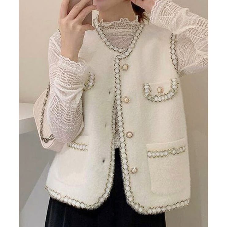 モヘア風ニットベストレディース韓国風秋服 | SUNSHINE CLOSET | 詳細画像9 