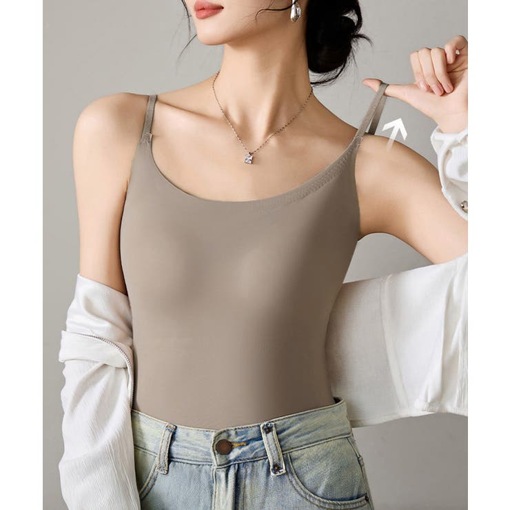 カップ付きキャミソール 韓国風ブラトップ | SUNSHINE CLOSET | 詳細画像8 