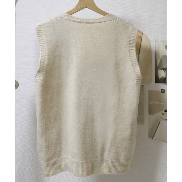 Vネックニットベストレディースニットジレ | SUNSHINE CLOSET | 詳細画像18 