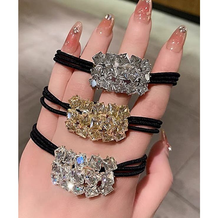 幾何柄ヘアゴムヘアリング キラキラ髪留め | SUNSHINE CLOSET | 詳細画像7 