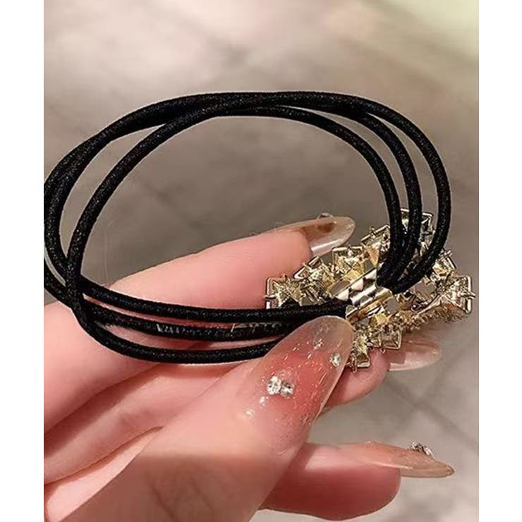 幾何柄ヘアゴムヘアリング キラキラ髪留め | SUNSHINE CLOSET | 詳細画像9 