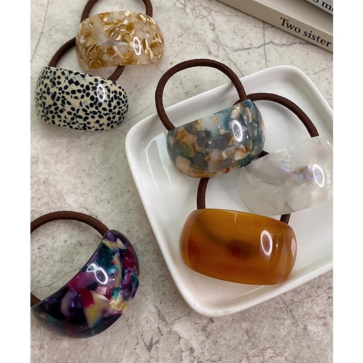 ミックスカラーカーブヘアゴムレトロお洒落 | SUNSHINE CLOSET | 詳細画像14 