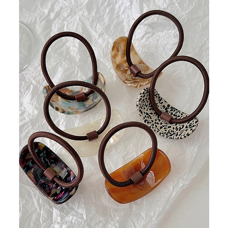 ミックスカラーカーブヘアゴムレトロお洒落 | SUNSHINE CLOSET | 詳細画像15 