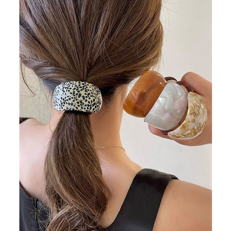 ミックスカラーカーブヘアゴムレトロお洒落 | SUNSHINE CLOSET | 詳細画像4 