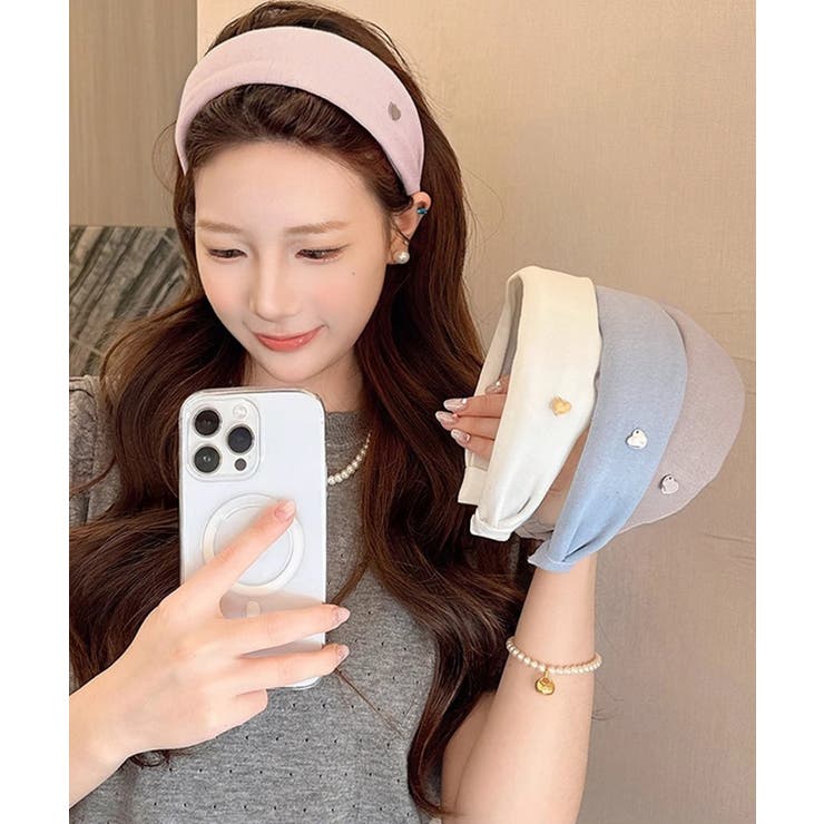 ヘアバンドレディース 韓国風ヘアアクセサリー無地 ワンポイント | SUNSHINE CLOSET | 詳細画像4 