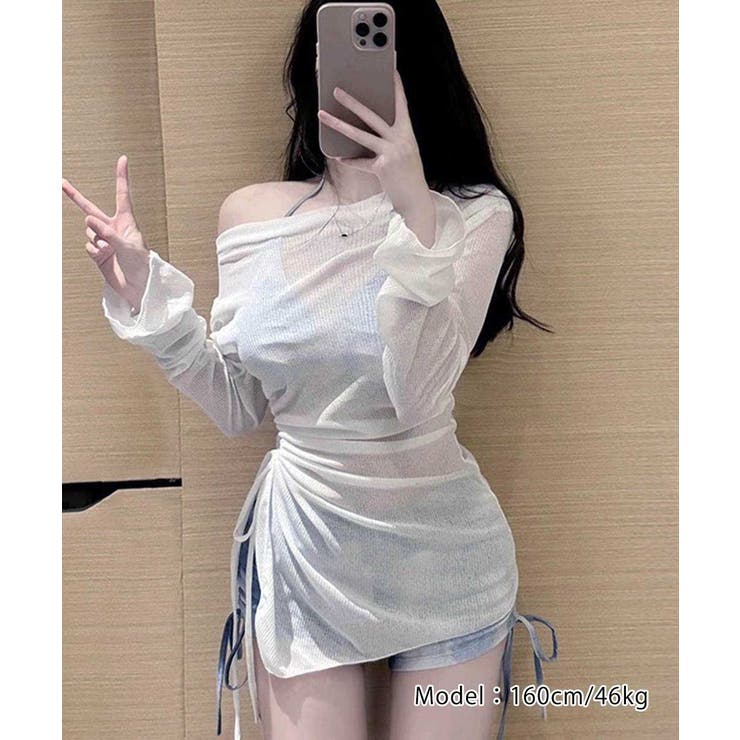 レディースセパレート水着 シアートップス付きビキニセット 韓国風水着トレンド水着… | SUNSHINE CLOSET | 詳細画像13 