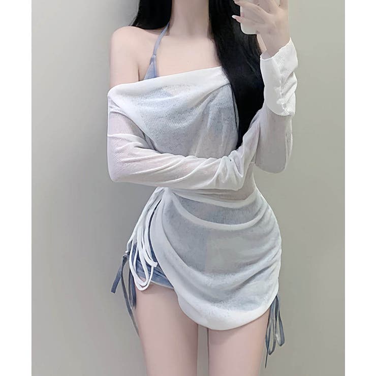 レディースセパレート水着 シアートップス付きビキニセット 韓国風水着トレンド水着… | SUNSHINE CLOSET | 詳細画像16 