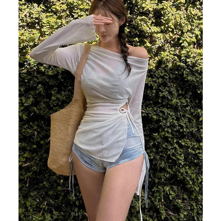 レディースセパレート水着 シアートップス付きビキニセット 韓国風水着トレンド水着… | SUNSHINE CLOSET | 詳細画像2 