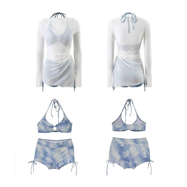 レディースセパレート水着 シアートップス付きビキニセット 韓国風水着トレンド水着… | SUNSHINE CLOSET | 詳細画像25 
