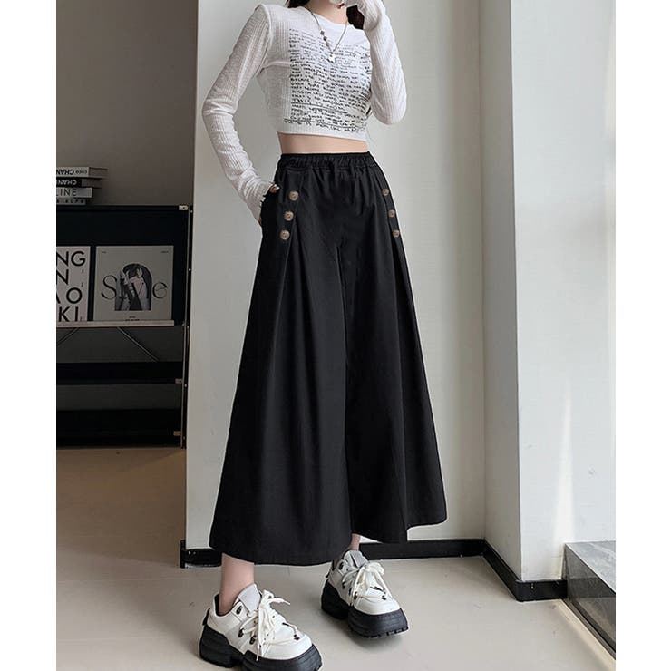 ワイドパンツ ハイウエストガウチョパンツ | SUNSHINE CLOSET | 詳細画像3 