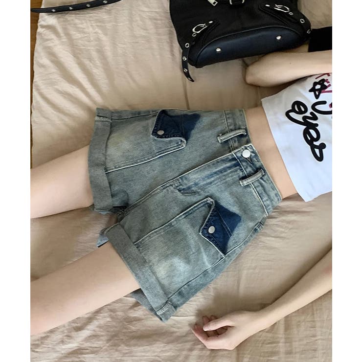 ロールアップ デニムショートパンツ 美脚 | SUNSHINE CLOSET | 詳細画像2 