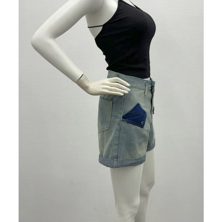 ロールアップ デニムショートパンツ 美脚 | SUNSHINE CLOSET | 詳細画像8 