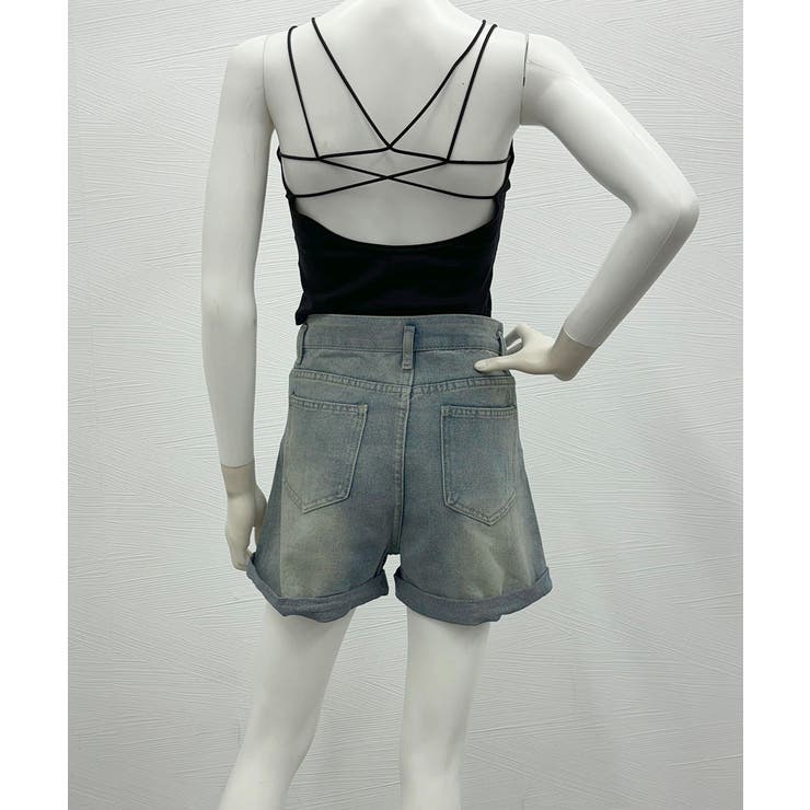 ロールアップ デニムショートパンツ 美脚 | SUNSHINE CLOSET | 詳細画像9 