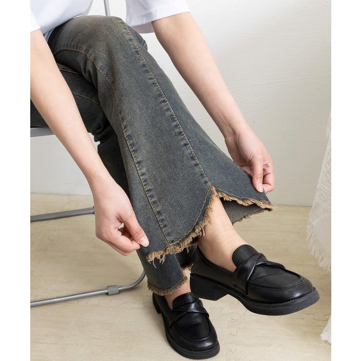 フレアデニムパンツ ハイウエストジーンズ | SUNSHINE CLOSET | 詳細画像8 