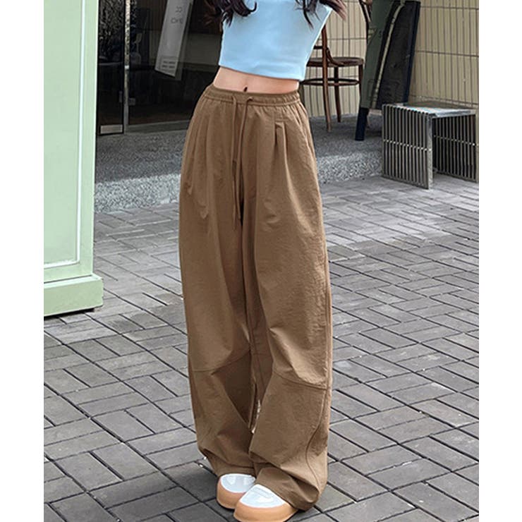 ワイドパンツハイウエストストレートパンツ[品番：AGCW0006392