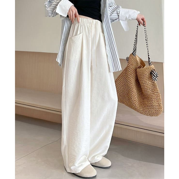 ワイドパンツウエストゴムストレートパンツ | SUNSHINE CLOSET | 詳細画像1 