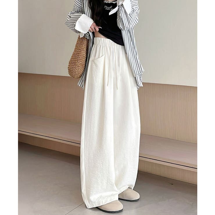 ワイドパンツウエストゴムストレートパンツ | SUNSHINE CLOSET | 詳細画像3 