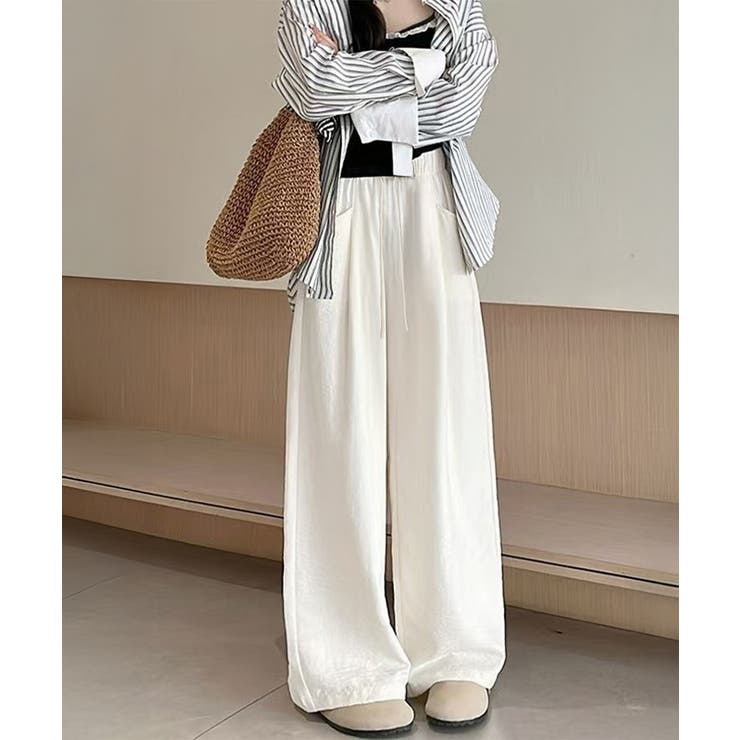 ワイドパンツウエストゴムストレートパンツ | SUNSHINE CLOSET | 詳細画像4 