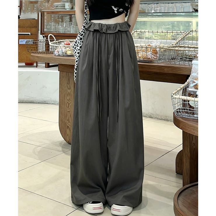 ハイウエストストレートパンツ ウエストゴム お洒落 | SUNSHINE CLOSET | 詳細画像17 