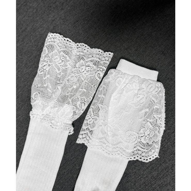 ニーハイソックス花柄レース切り替え靴下 | SUNSHINE CLOSET | 詳細画像16 