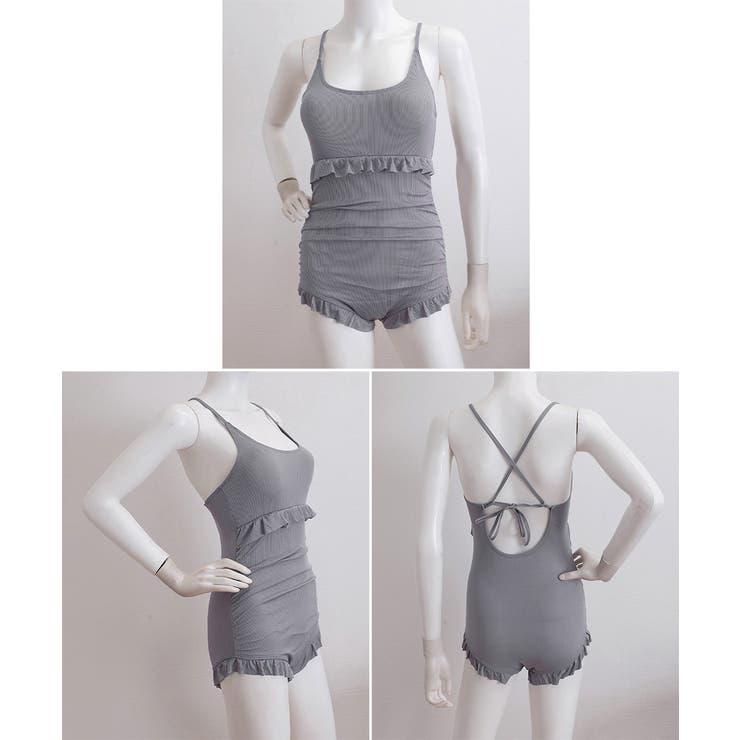 フリル付きスイムウェア クロスバックワンピース水着 カーディガン付き | SUNSHINE CLOSET | 詳細画像16 