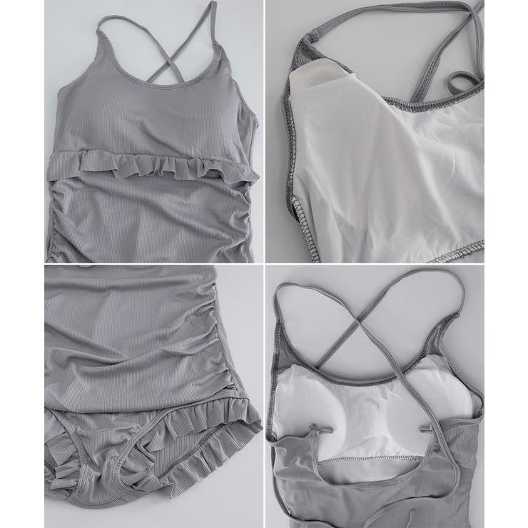 フリル付きスイムウェア クロスバックワンピース水着 カーディガン付き | SUNSHINE CLOSET | 詳細画像18 