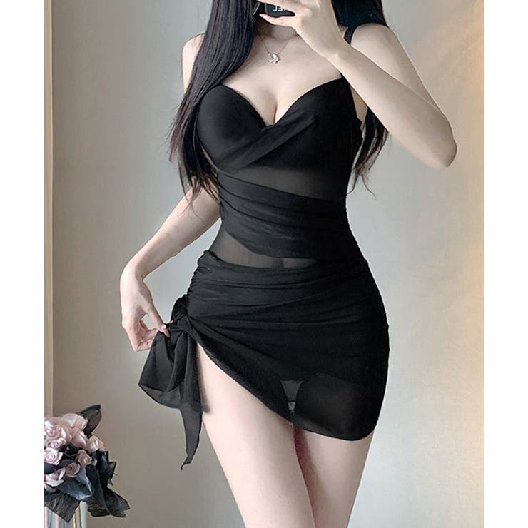 盛れるワンピース水着パレオ付き２点セット | SUNSHINE CLOSET | 詳細画像2 