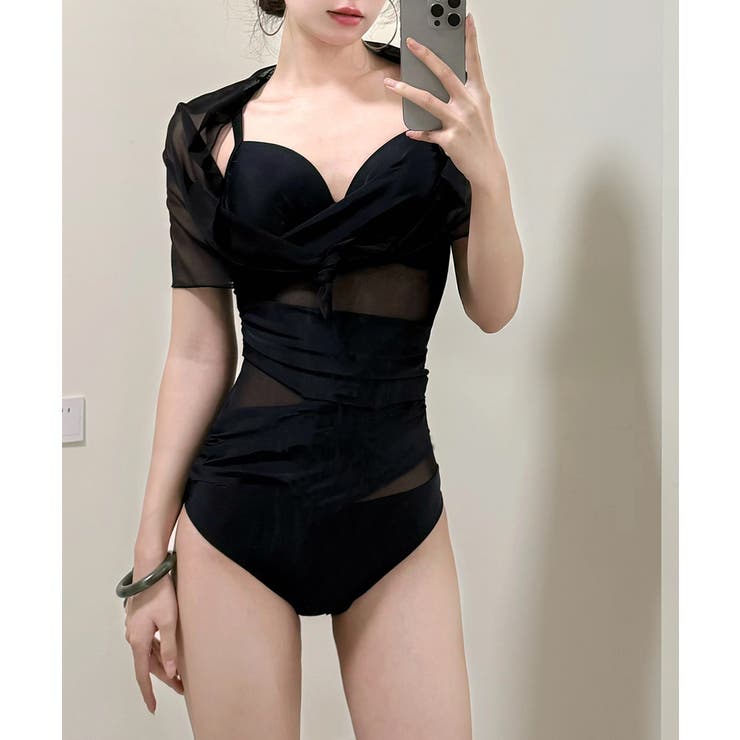 盛れるワンピース水着パレオ付き２点セット | SUNSHINE CLOSET | 詳細画像6 