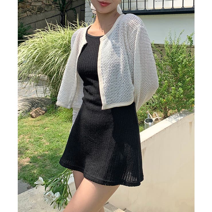 オープンバックワンピース ショートパンツセットアップ 体型カバー | SUNSHINE CLOSET | 詳細画像3 