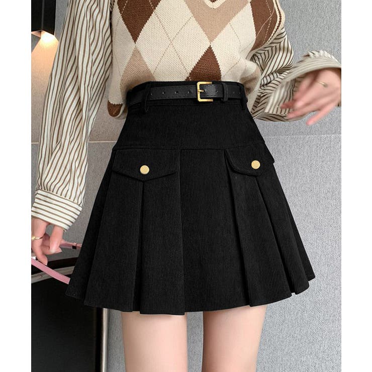 コーデュロイプリーツスカート ベルト付き | SUNSHINE CLOSET | 詳細画像1 