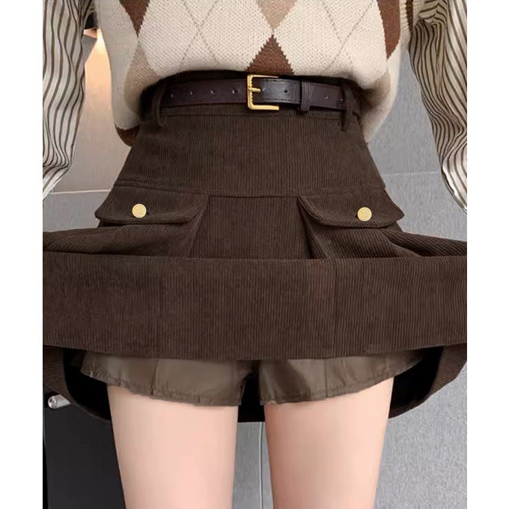 コーデュロイプリーツスカート ベルト付き | SUNSHINE CLOSET | 詳細画像8 