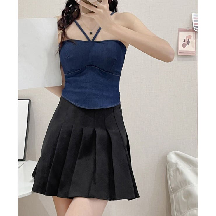 デニム風キャミソールカップ付きブラトップ | SUNSHINE CLOSET | 詳細画像2 