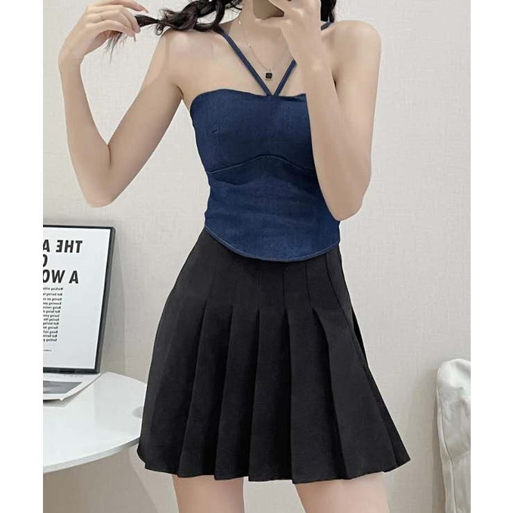 デニム風キャミソールカップ付きブラトップ | SUNSHINE CLOSET | 詳細画像3 