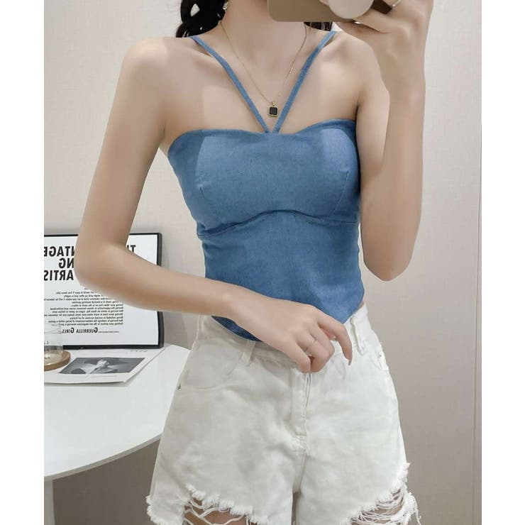 デニム風キャミソールカップ付きブラトップ | SUNSHINE CLOSET | 詳細画像6 