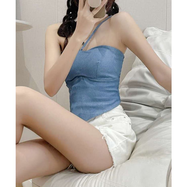 デニム風キャミソールカップ付きブラトップ | SUNSHINE CLOSET | 詳細画像7 