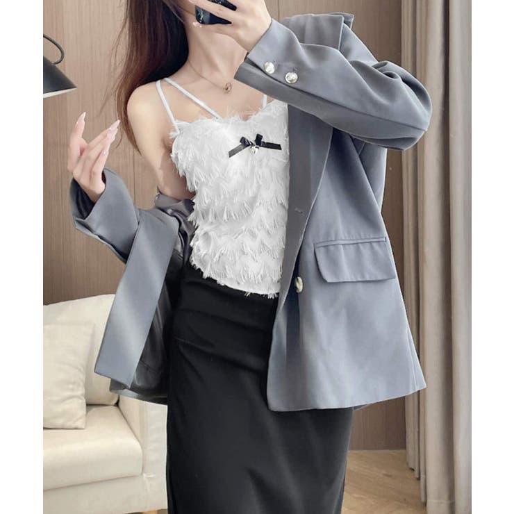 フリンジキャミソールカップ付きブラトップ | SUNSHINE CLOSET | 詳細画像2 