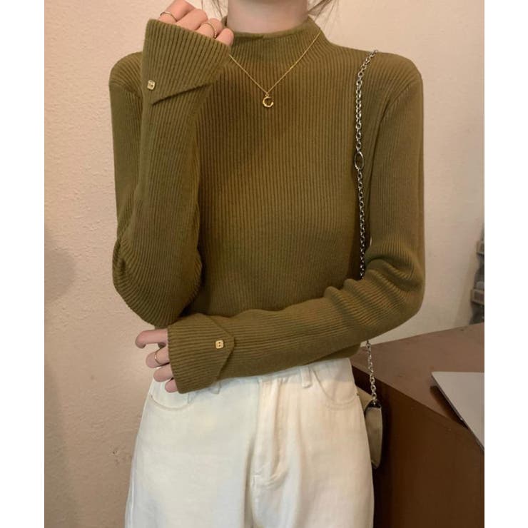 プチハイネックニットトップス 袖口ボタン | SUNSHINE CLOSET | 詳細画像11 