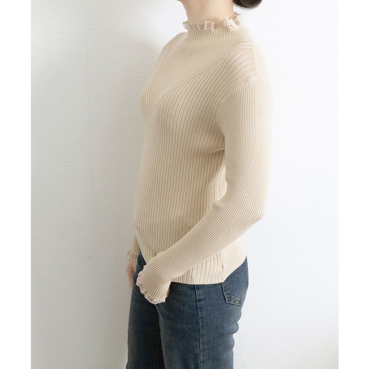 ニットトップス プチハイネックニットソー[品番：AGCW0006256