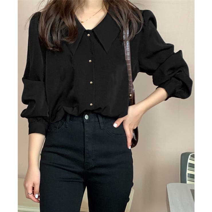 シャツブラウス ゴールドボタン ブラウス | SUNSHINE CLOSET | 詳細画像1 