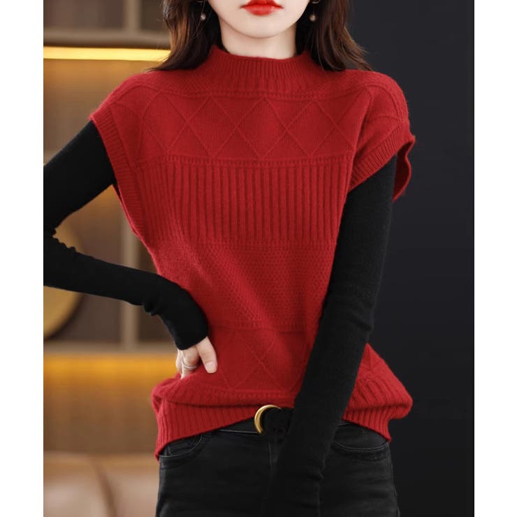 ニットベスト プチハイネック ニットジレ | SUNSHINE CLOSET | 詳細画像11 