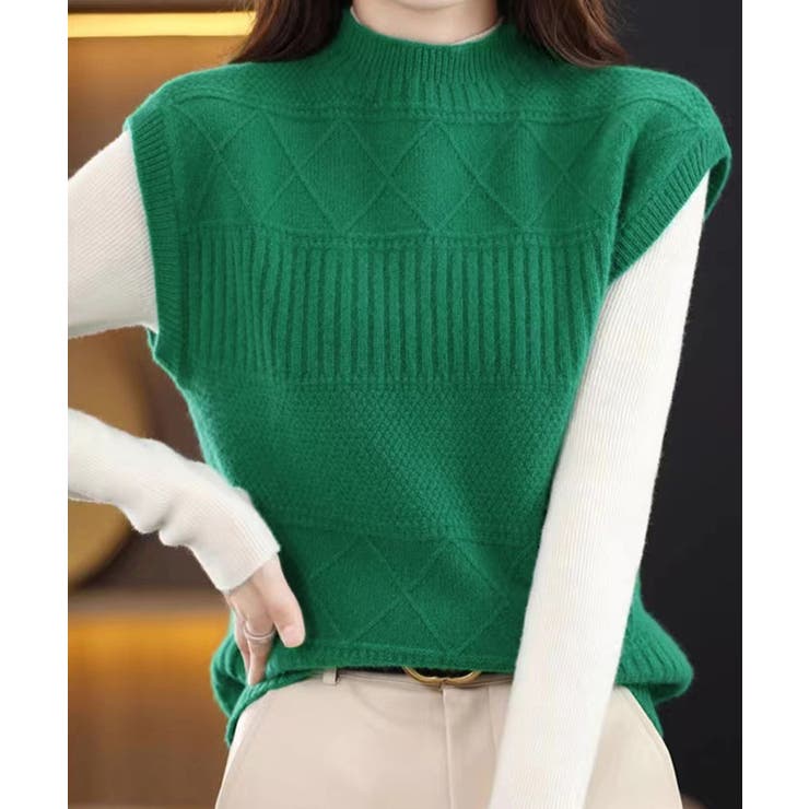 ニットベスト プチハイネック ニットジレ | SUNSHINE CLOSET | 詳細画像13 