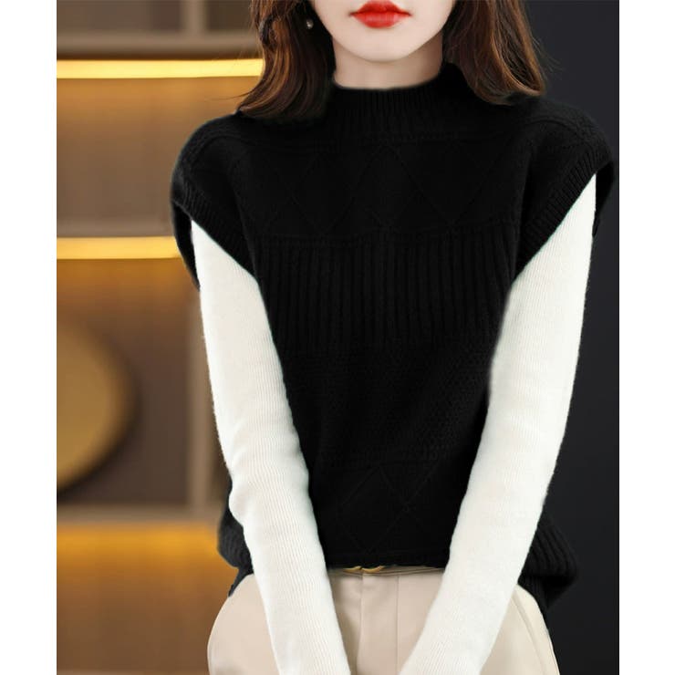 ニットベスト プチハイネック ニットジレ | SUNSHINE CLOSET | 詳細画像4 