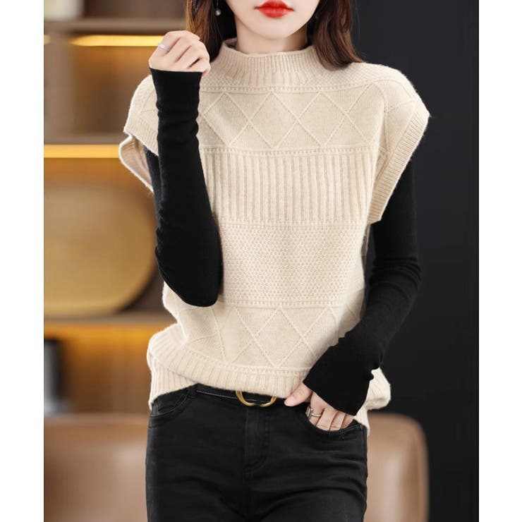 ニットベスト プチハイネック ニットジレ | SUNSHINE CLOSET | 詳細画像6 