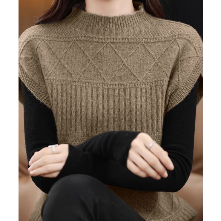 ニットベスト プチハイネック ニットジレ | SUNSHINE CLOSET | 詳細画像9 