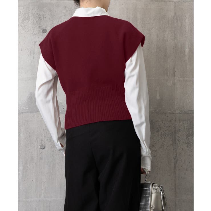 ニットベスト フロントボタン ニットジレ | SUNSHINE CLOSET | 詳細画像10 