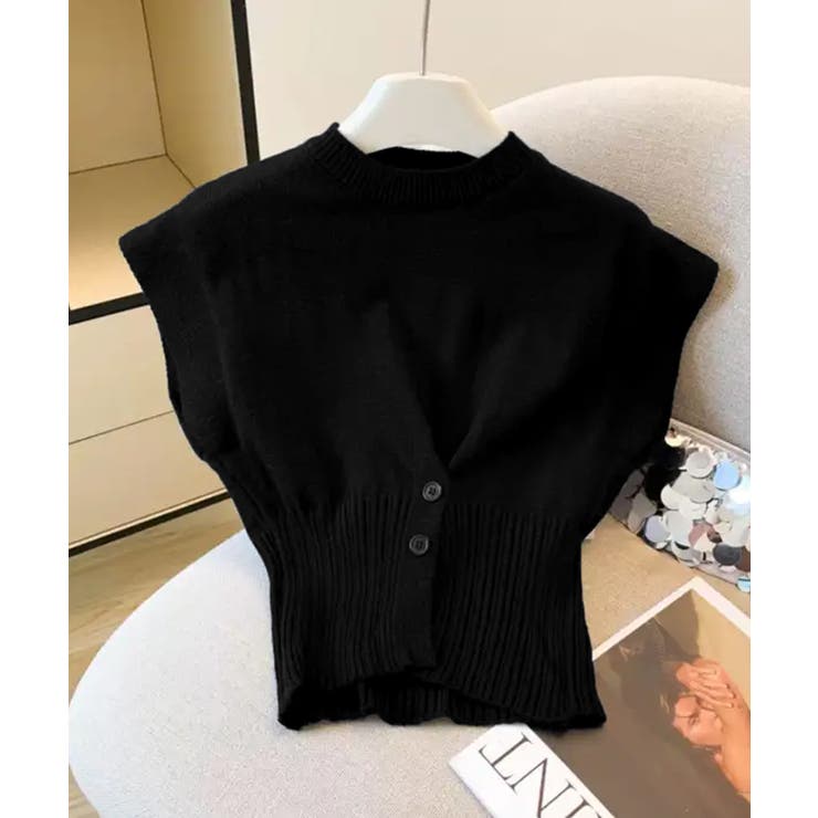 ニットベスト フロントボタン ニットジレ | SUNSHINE CLOSET | 詳細画像12 