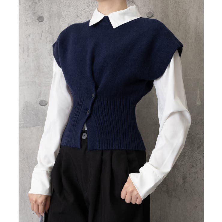 ニットベスト フロントボタン ニットジレ | SUNSHINE CLOSET | 詳細画像2 