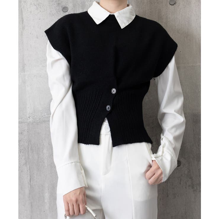 ニットベスト フロントボタン ニットジレ | SUNSHINE CLOSET | 詳細画像5 