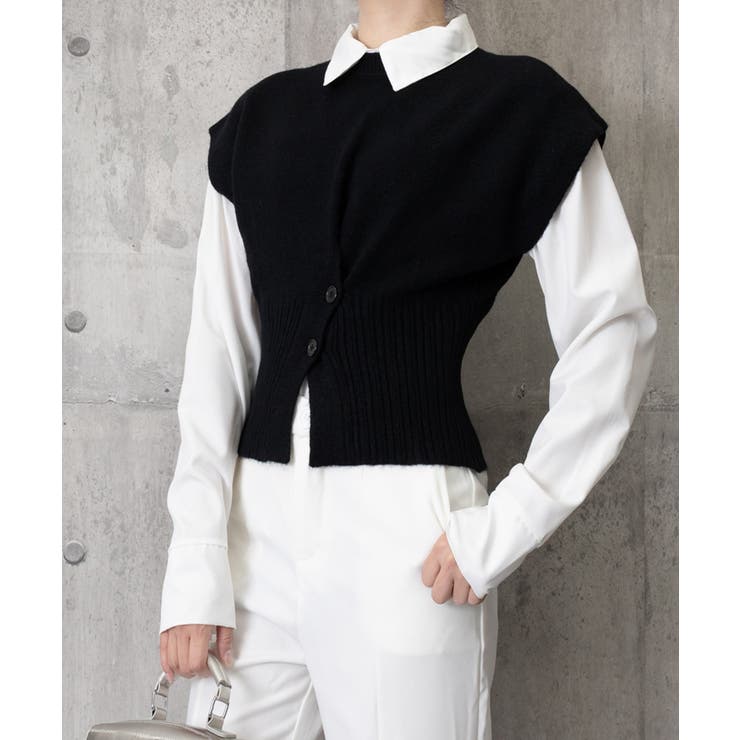 ニットベスト フロントボタン ニットジレ | SUNSHINE CLOSET | 詳細画像6 