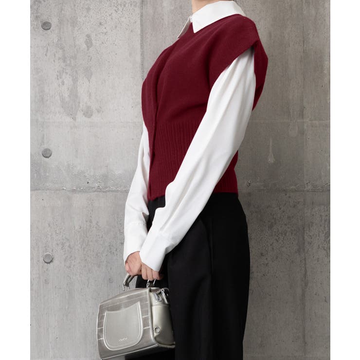 ニットベスト フロントボタン ニットジレ | SUNSHINE CLOSET | 詳細画像9 